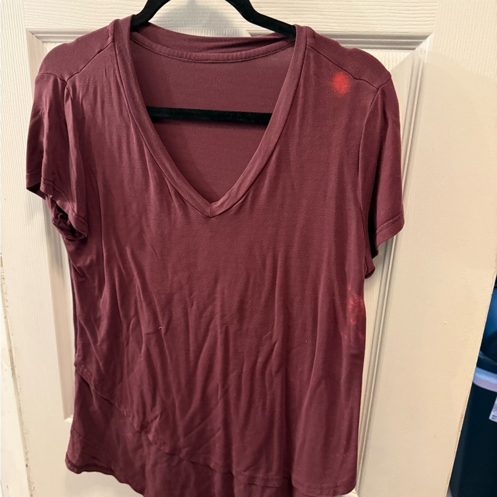 Latched Mama Short Sleeve V-Neck Top - Dusty Rose